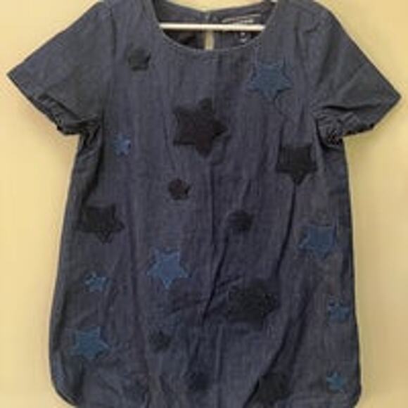 Lands' End dress with textured stars, size 8 - Picture 1 of 3